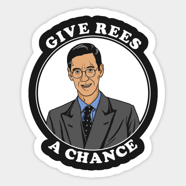 Give Rees A Chance Sticker by dumbshirts